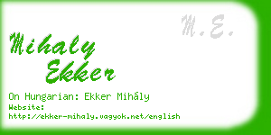 mihaly ekker business card