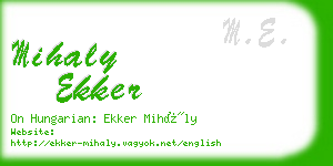 mihaly ekker business card